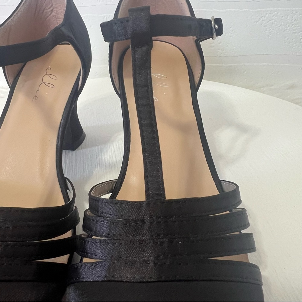 Ellie Black T-Strap Heels - Picture 8 of 13